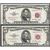 Image 1 : Lot of (2) 1953 $5 Legal Tender Notes