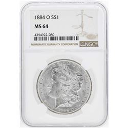 1884-O $1 Morgan Silver Dollar Coin NGC MS64