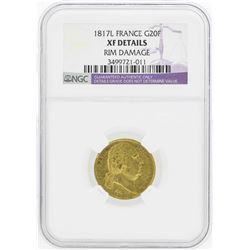 1817L France 20 Francs Gold Coin NGC XF Details