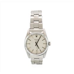 Rolex Stainless Steel Oyster Perpetual Mens Wristwatch