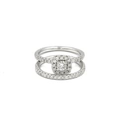 14KT White Gold 1.27 ctw Round Cut Diamond Ring