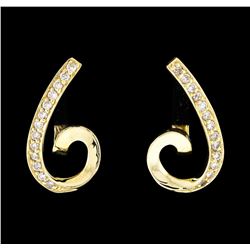 14KT Yellow Gold 0.33 ctw Diamond Earrings