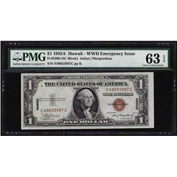 1935A $1 Hawaii Silver Certificate WWII Emergency Note PMG Choice Uncirculated 6