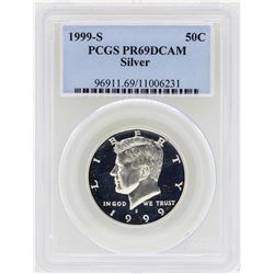 1999-S Kennedy Silver Half Dollar Coin PCGS PR69DCAM