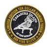 Image 1 : .999 Silver Treasure Island Las Vegas $10 Casino Gaming Token Limited Edition