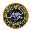 Image 2 : .999 Silver Treasure Island Las Vegas $10 Casino Gaming Token Limited Edition