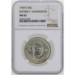 1949-D Booker T. Washington Memorial Half Dollar Coin NGC MS65
