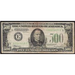 1934A $500 Federal Reserve Note Richmond