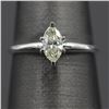 Image 1 : 14KT White Gold 0.52 ctw Natural Marquise Diamond Solitaire Engagement Wedding R