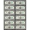 Image 1 : District Set of (12) 1976 $2 Federal Reserve Notes Uncirculated