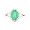 14KT White Gold Ladies 1.48 ctw Emerald and Diamond Ring