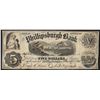 Image 1 : 1860 $5 The Phillipsburgh NJ Obsolete Bank Note