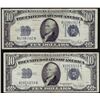 Image 1 : Lot of (2) 1934D $10 Silver Certificate Notes