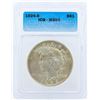 Image 1 : 1924-S $1 Peace Silver Dollar Coin ICG MS64