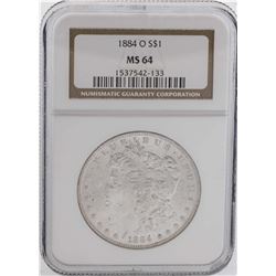 1884-O $1 Morgan Silver Dollar Coin NGC MS64