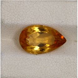 3.74ct Natural citrine pear cut