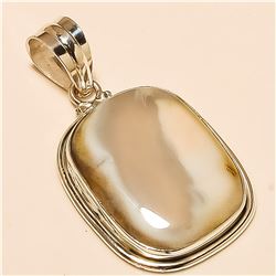 Brown Jasper Pendant Solid Sterling Silver