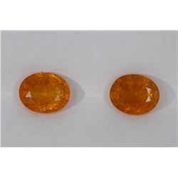 6.96ct Natural spessartite oval match pair cut