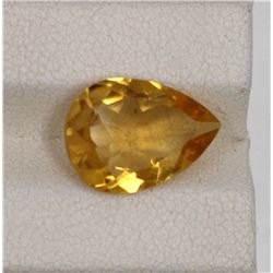 3.87ct Natural citrine pear cut