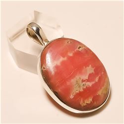 rhodochrosite Pendant Solid Sterling Silver