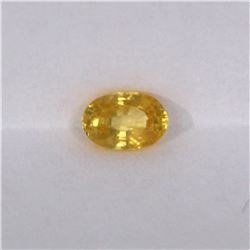 0.7ct Natural yellow sapphire oval cut