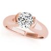 Image 2 : 1 CTW Certified VS/SI Diamond Solitaire Wedding Ring 18K Rose Gold - REF-331F4N - 27805