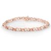 Image 1 : 6.0 CTW Pink Tourmaline & Diamond Bracelet 18K Rose Gold - REF-132H5M - 14140
