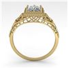 Image 4 : 1.0 CTW VS/SI Princess Diamond Solitaire Engagement Ring Deco 18K Yellow Gold - REF-344Y4X - 36043