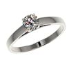 Image 2 : 0.50 CTW Certified H-SI/I Quality Diamond Solitaire Engagement Ring 10K White Gold - REF-54M2F - 329