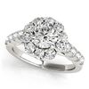 Image 1 : 3 CTW Certified VS/SI Diamond Solitaire Halo Ring 18K White Gold - REF-657M2F - 26377