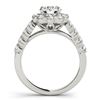 Image 2 : 3 CTW Certified VS/SI Diamond Solitaire Halo Ring 18K White Gold - REF-657M2F - 26377