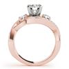 Image 4 : 2.04 CTW Certified VS/SI Diamond Bypass Solitaire 2Pc Wedding Set 14K Rose Gold - REF-448A2V - 31776