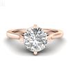 Image 2 : 1.25 CTW VS/SI Diamond Solitaire Art Deco Ring 18K Rose Gold - REF-490M9F - 37227