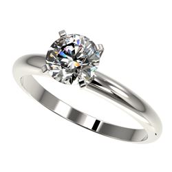 1.27 CTW Certified H-SI/I Quality Diamond Solitaire Engagement Ring 10K White Gold - REF-290M9F - 36