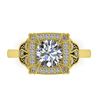 Image 1 : 1.75 CTW Solitaire Certified VS/SI Diamond Ring 14K Yellow Gold - REF-496M4F - 38555