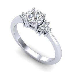 0.75 CTW VS/SI Diamond Ring 18K White Gold - REF-131A3V - 36932
