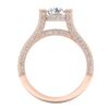 Image 4 : 2 CTW VS/SI Diamond Micro Pave Ring 18K Rose Gold - REF-290M9F - 36948