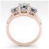 Image 4 : 2 CTW VS/SI Diamond Past Present Future Designer Ring 14K Rose Gold - REF-473N6A - 38490