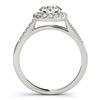 Image 2 : 1.07 CTW Certified VS/SI Diamond Solitaire Halo Ring 18K White Gold - REF-214M2F - 26338