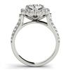 Image 2 : 2.81 CTW Certified VS/SI Diamond Solitaire Halo Ring 18K White Gold - REF-657X2R - 26712