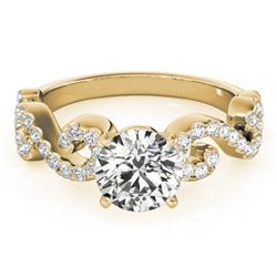 1.40 CTW Certified VS/SI Diamond Solitaire Ring 18K Yellow Gold - REF-379K5W - 27860