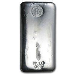 One piece 1 kilo 0.999 Fine Silver Bar Perth Mint-57625