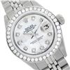 Image 1 : Rolex Men's Stainless Steel, QuickSet, Diamond Dial & Diamond Bezel - REF-557F5M