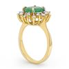 Image 2 : 3.10 CTW Emerald & Diamond Ring 10K Yellow Gold - REF-70Y2X - 12684