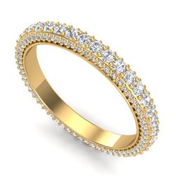 1.75 CTW VS/SI Diamond Art Deco Eternity Ring 18K Yellow Gold - REF-149A3V - 37213