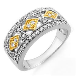 0.50 CTW Certified VS/SI Diamond Ring 10K 2-Tone Gold - REF-45V6Y - 11695