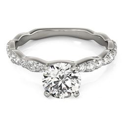 1.40 CTW Certified VS/SI Diamond Solitaire Ring 18K White Gold - REF-361Y5X - 27477