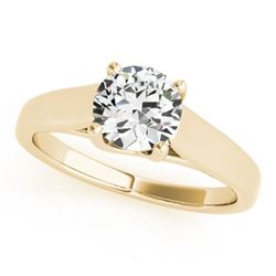 1.50 CTW Certified VS/SI Diamond Solitaire Ring 18K Yellow Gold - REF-584W2H - 28157