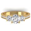 Image 1 : 1.75 CTW Certified VS/SI Diamond 3 Stone Ring 14K Yellow Gold - REF-389M8F - 30389