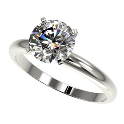 2.03 CTW Certified H-SI/I Quality Diamond Solitaire Engagement Ring 10K White Gold - REF-615H2M - 36